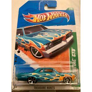 Hot Wheels Treasure Hunts 64 Pontiac GTO Die-Cast Car 1:64 Scale Collectible